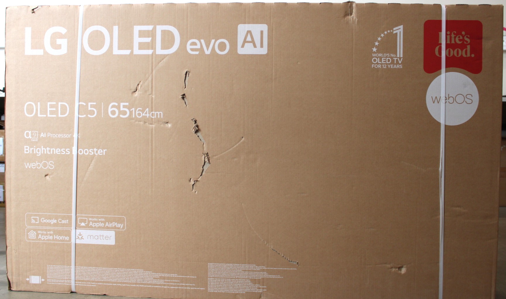 SALE OUT. LG OLED65C51LA 65" (165 cm) OLED TV - LG OLED65C51LA - 65 - Smart TV - webOS 25 - UHD - DAMAGED PACKAGING