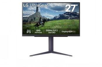 LCD Monitor|LG|27"|Panel IPS|2560x1440|16:9|180Hz|1 ms|Pivot|Height adjustable|Tilt|Colour Black|27GS85Q-B