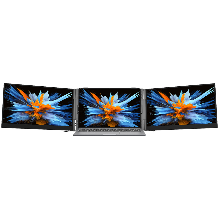 Portable monitor Blackview DCM6 Dual Screen 14inch 1920x1080 16:9 LCD 60Hz IPS 178 USB-C 3.1x3 for 13-17.3 inch laptops352.2x237.43x15.9mm Grey Black