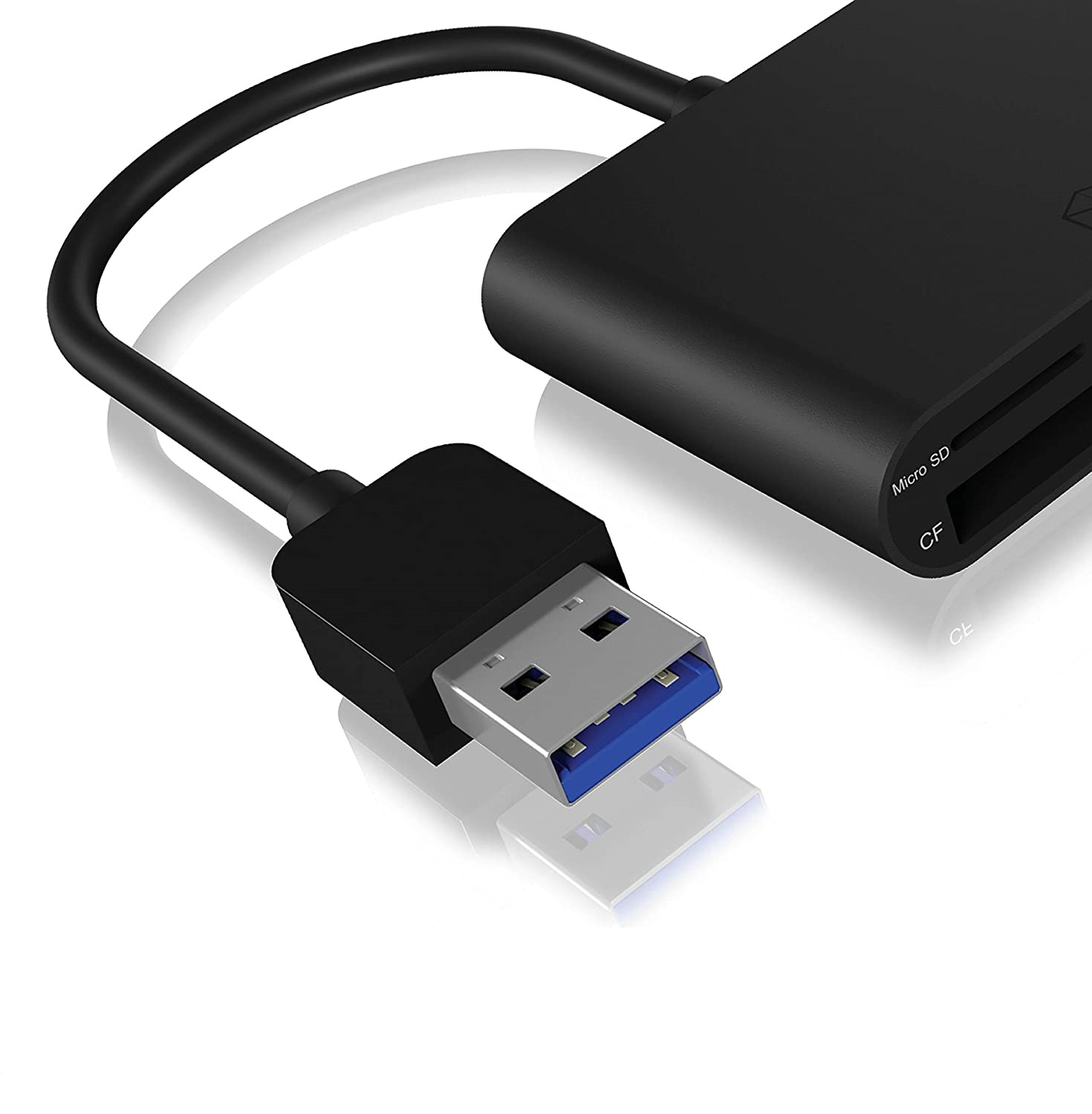 Raidsonic - ICY BOX - IB-CR301-U3 USB 3.0 External card reader - USB 3.0 Type-A - 3 x card reader slot: CF, SD, microSD