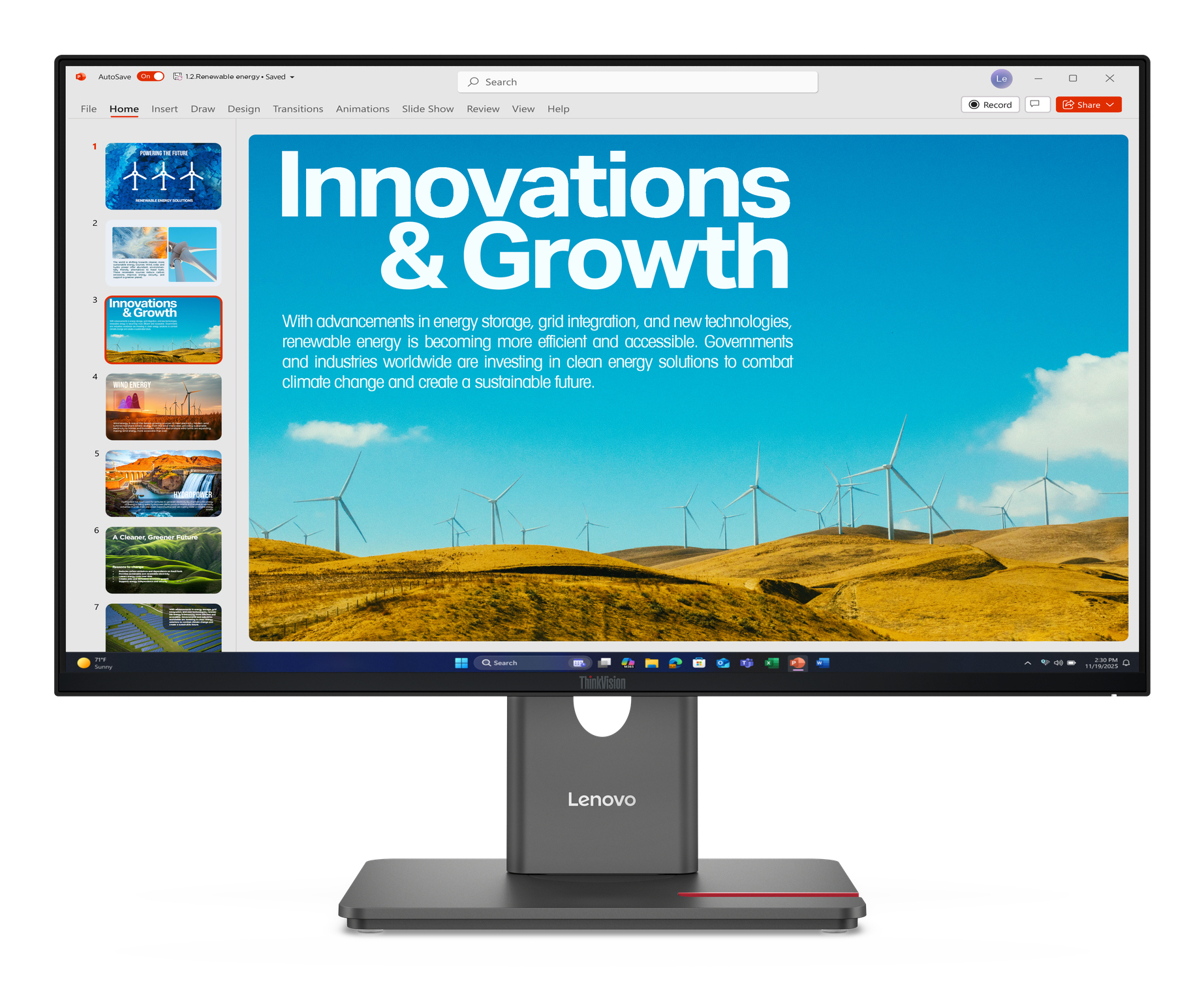 Lenovo - ThinkVision P24QD-40 - 23.8 " - IPS - 16:9 - 120 Hz - 6 ms - 2560 x 1440 pixels - 300 cd/m² - HDMI ports quantity 1 - Eclipse Black - Warranty 36 month(s)