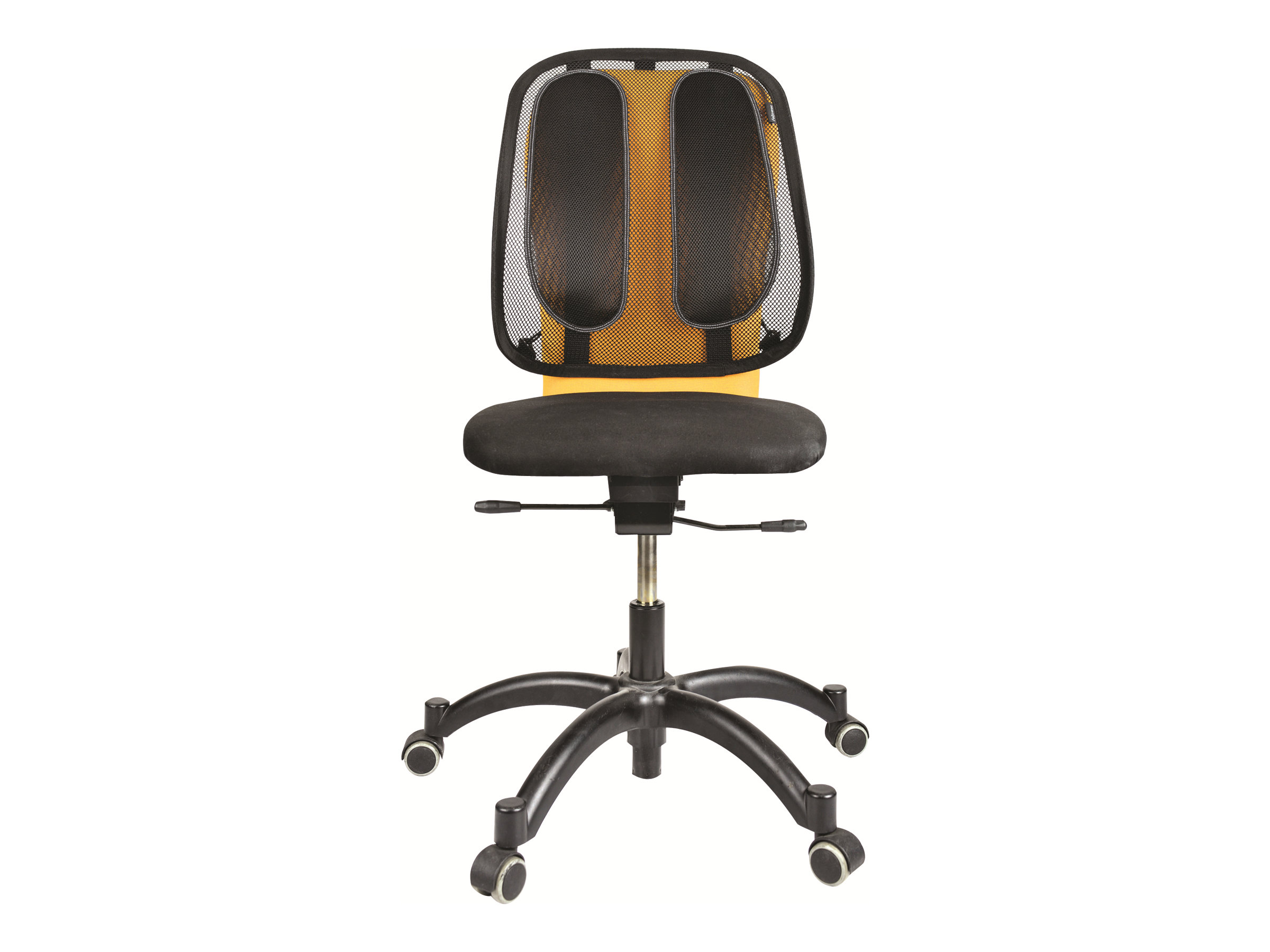 Fellowes - Office Suites mesh back support - Black - Depth 140 mm - Height 512 mm - Mesh textile - Width 439 mm