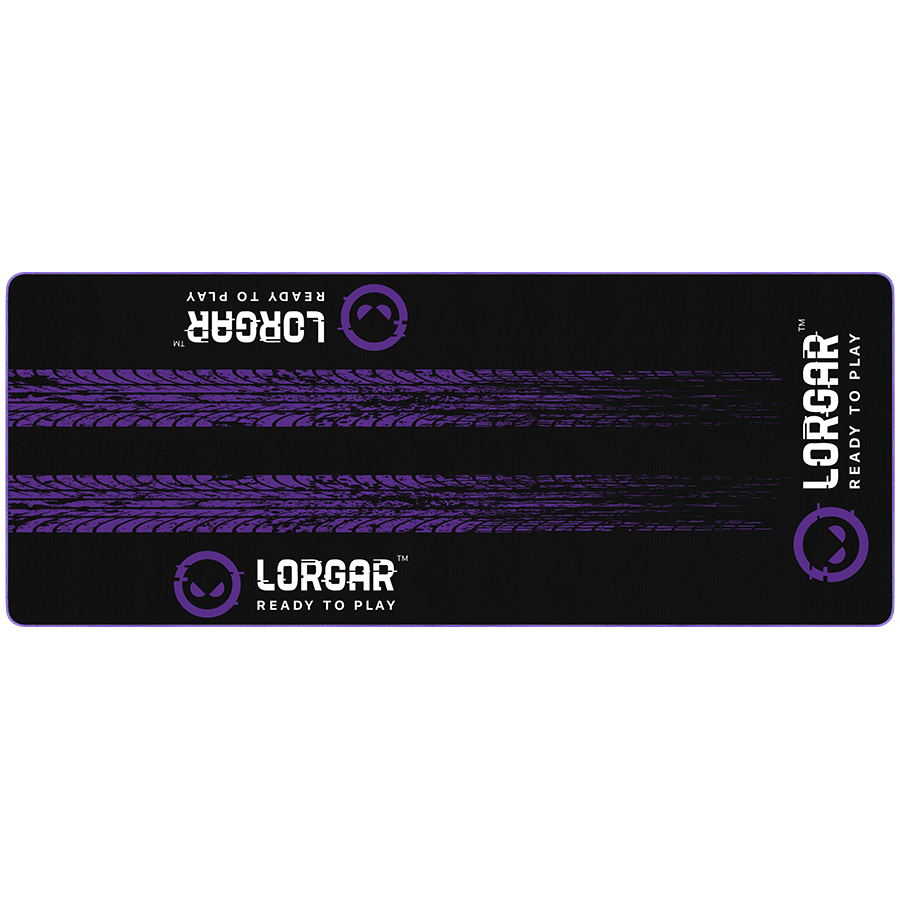 LORGAR RX1FM, Sim Racing Floor Mat Advanced, Stitched edge, 1,700X700X3 mm, Black/purple