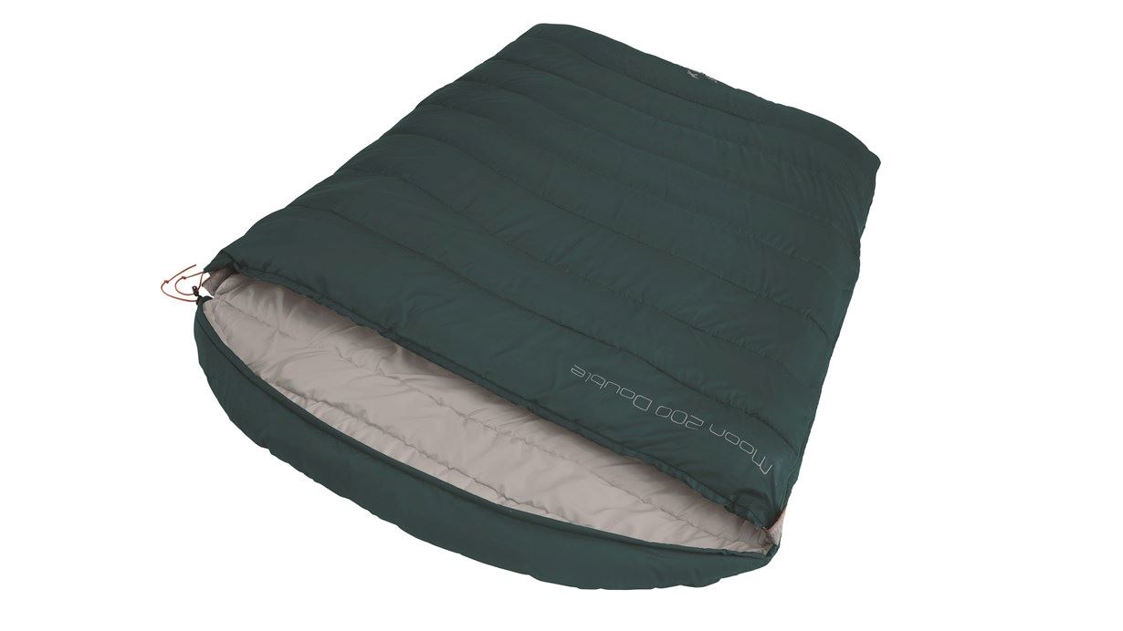 Easy Camp - Moon 200 Double - Sleeping Bag - 220 x 150 cm - 2 way open - auto lock, L-shape - Teal