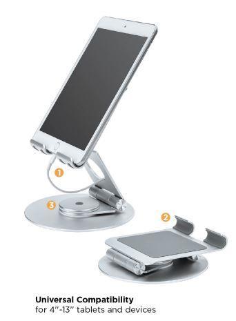 LH-GROUP ROTATING PHONE AND TABLET HOLDER 4"-13"