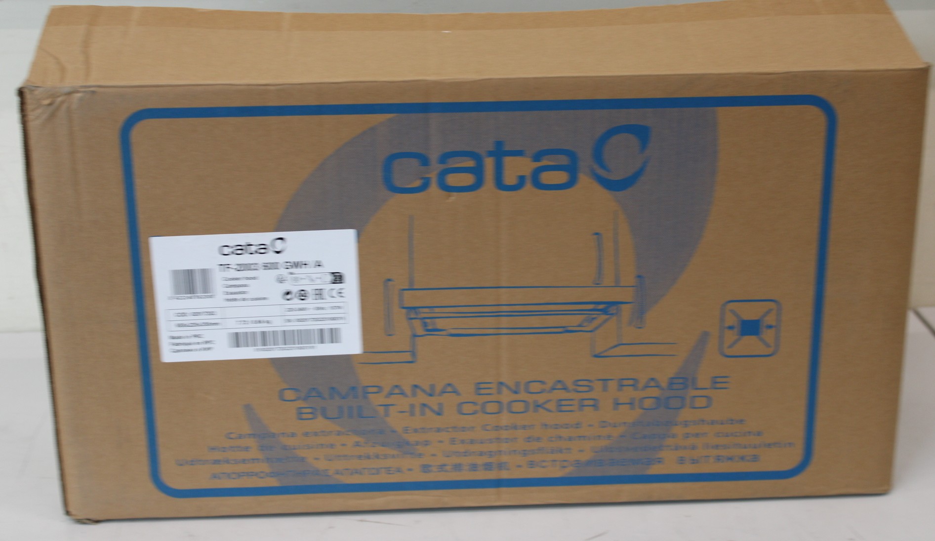 SALE OUT. CATA - Hood - TF 2003 600 GWH - Telescopic - Energy efficiency class C - Width 60 cm - 390 m³/h - Mechanical control - LED - White Glass - DAMAGED PACKAGING, DENT ON CORPUS, DAMAGED PAINT - 22 month(s)