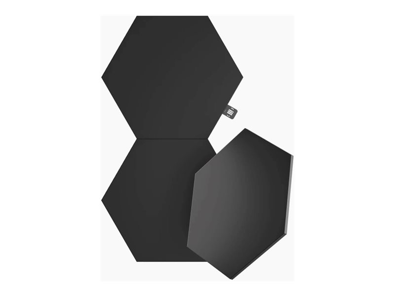 Nanoleaf - Shapes Black Hexagon Expansion pack (3 panels) - 42 W - WiFi