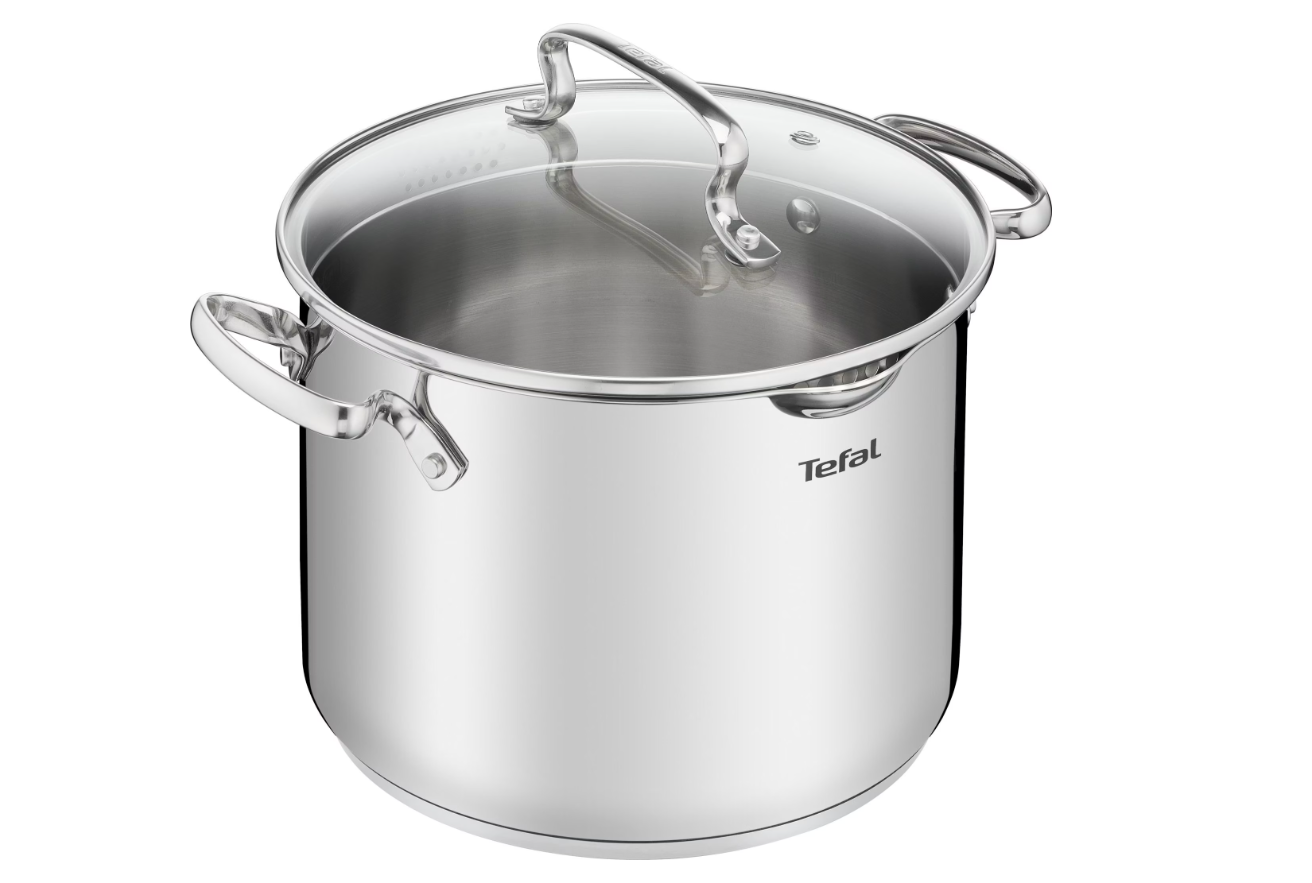 TEFAL - Pot - G7197955 Duetto+ - 6.1 L - Stainless steel - Dishwasher proof - Lid included - Stainless steel