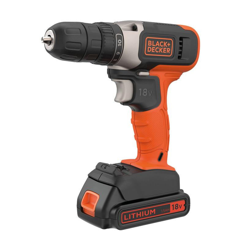 BLACK & DECKER - Cordless Drill Driver - BCD001C1-QW - 18 V - 1.5 Ah - Lithium