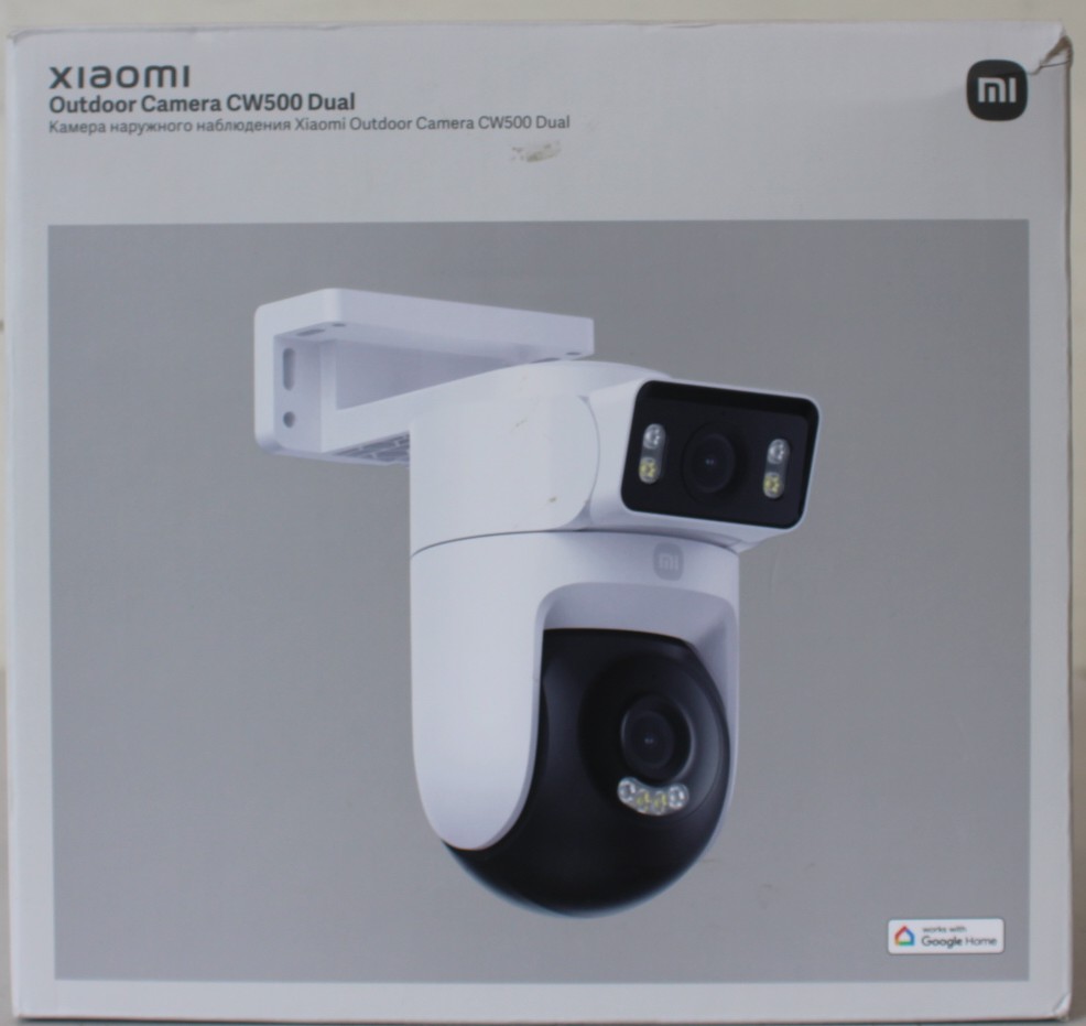 SALE OUT. Xiaomi Outdoor Camera CW500 Dual EU - Xiaomi - Outdoor Security Camera - CW500 Dual EU - 24 month(s) - Dome - 4 MP - Dual Lens F/1.6 - IP66 - H.265 - MicroSD, max. 256 GB - DAMAGED PACKAGING AND PAINT. MISSING INNER PACKAGING, SCREWS WITH PLUGS,