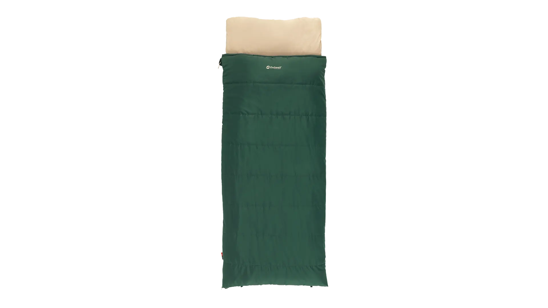 Outwell Contour Prime Green - Sleeping Bag - 220 x 85 cm - Temperature -13 to 16 °C - Right Zipper