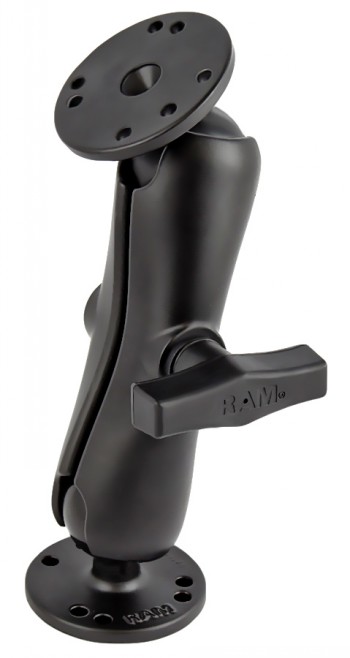 RAM MOUNTS C-KOKO MEDIUM KIINNITYSVARSI + 2X C-KOKO 1.5" KUULA PYÖREÄ 2.5" ALUSTA