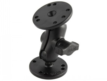 RAM MOUNTS B-KOKO LYHYT KIINNITYSVARSI + 2X B-KOKO 1.0" KUULA PYÖREÄ 2.5" ALUSTA