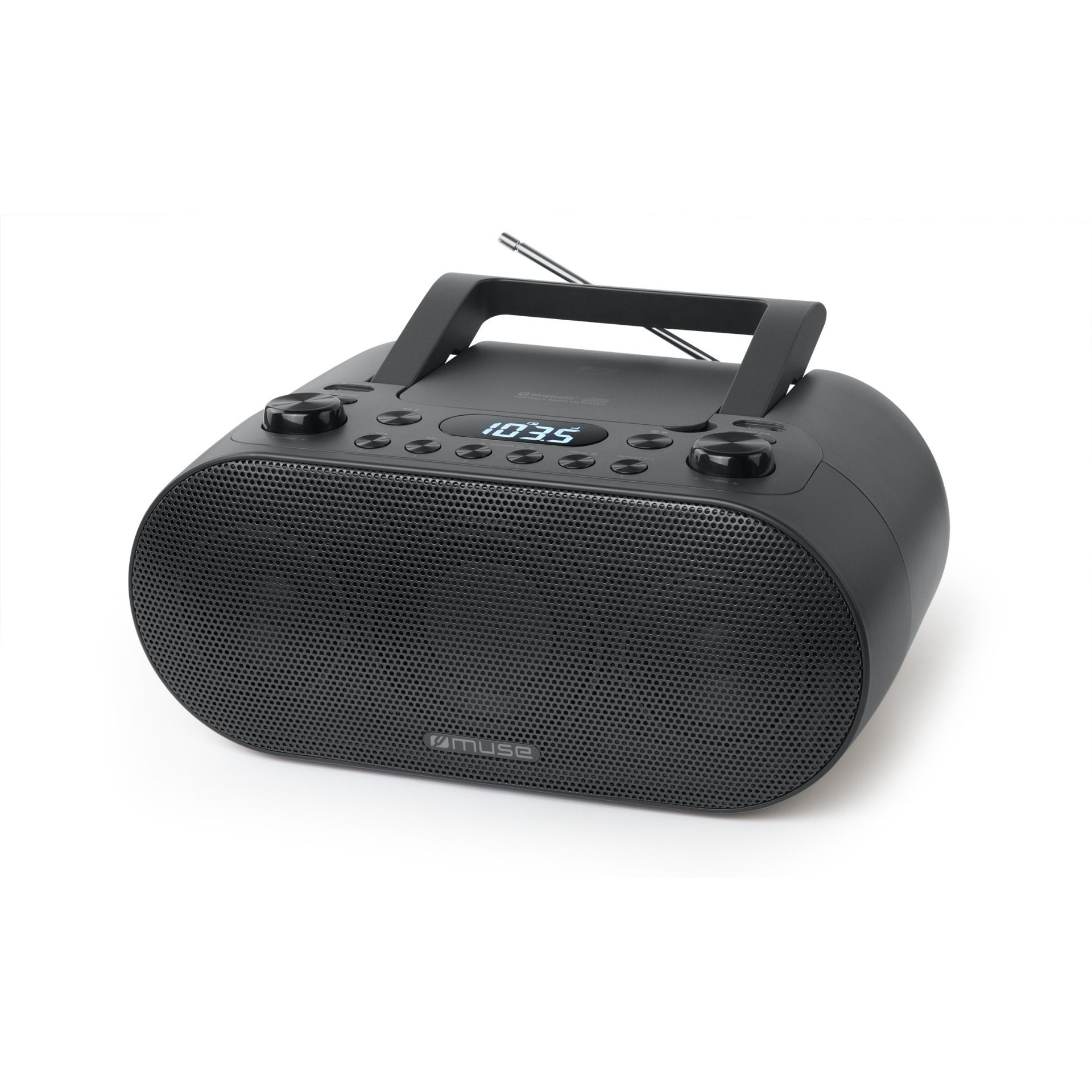 Muse - Portable Radio with Bluetooth and USB port - M-35 BT - AUX in - Black