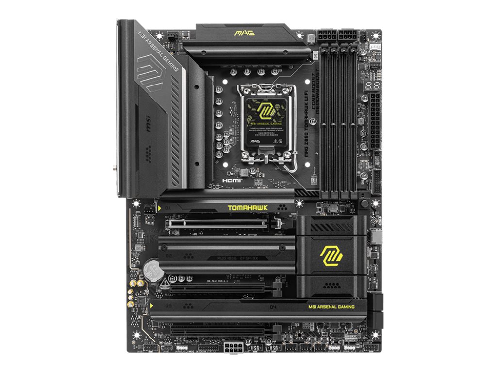 MSI MAG Z890 TOMAHAWK WIFI - Processor family Intel - Processor socket LGA1851 - DDR5 UDIMM - Supported hard disk drive interfaces SATA, M.2 - Number of SATA connectors 4