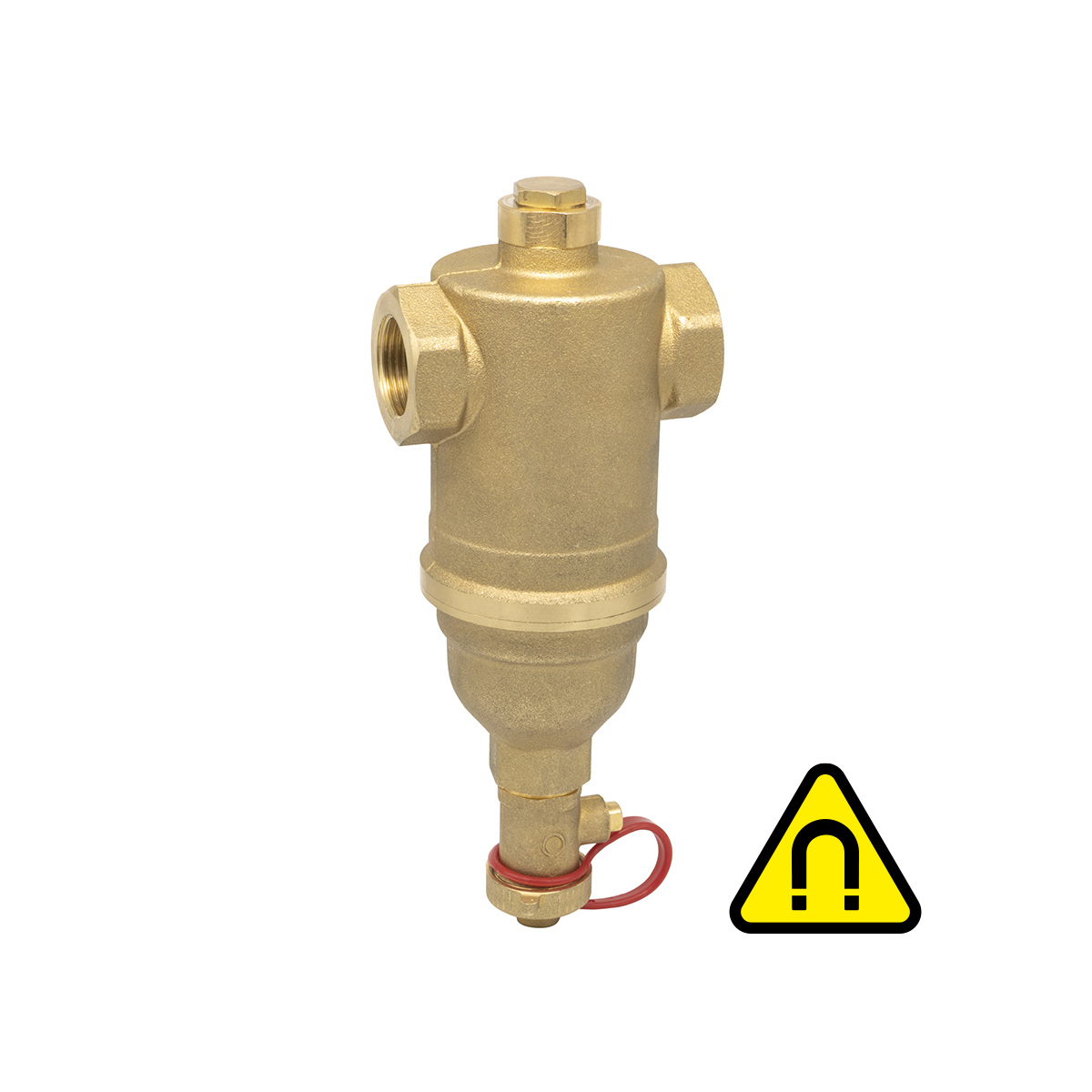 Icma - 746 - F-F dirt separator for heating and cooling systems with a removable magnetic cartridge