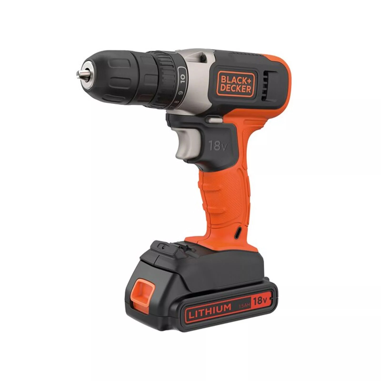 BLACK & DECKER - Cordless Drill Driver - BCD001C2-QW - 18 V - 2x1.5 Ah - Lithium