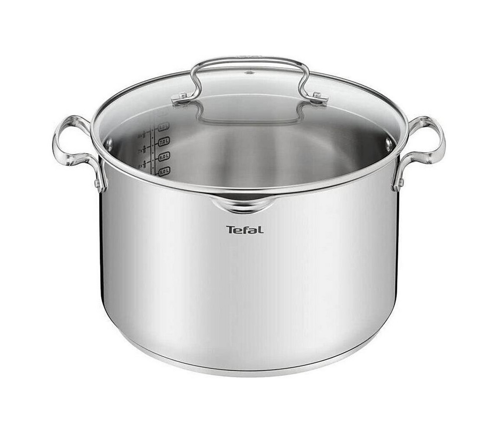 TEFAL - Pot - G7196455 Duetto+ - Stainless steel - Dishwasher proof - Lid included - Stainless steel