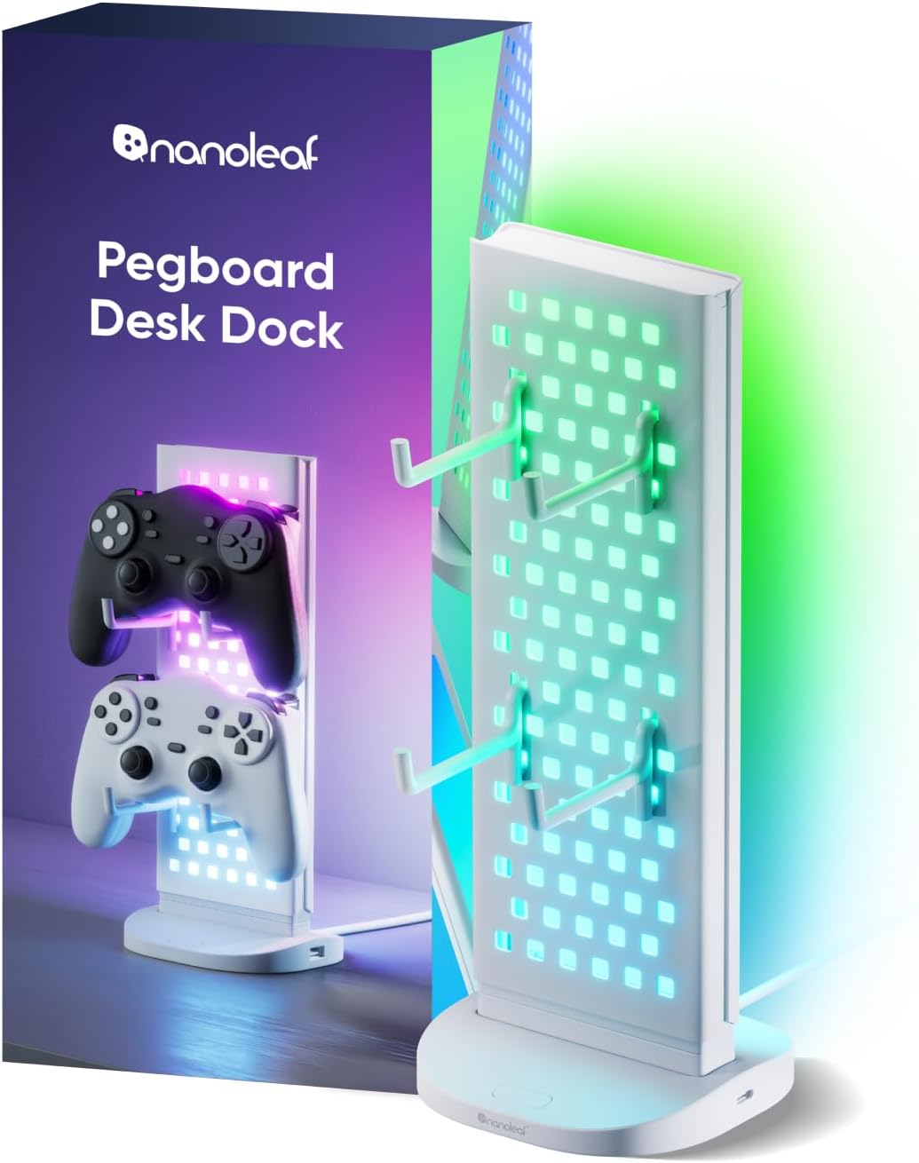 Nanoleaf Pegboard Desk Dock, White - 15 W - RGB