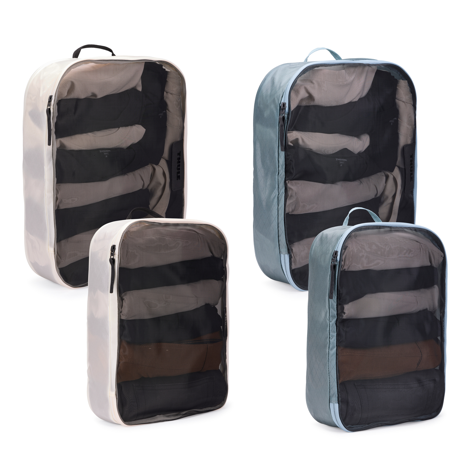 Thule - Packing Cube, 2x Large, 2x Medium - Packing Cube - Pond Gray/White