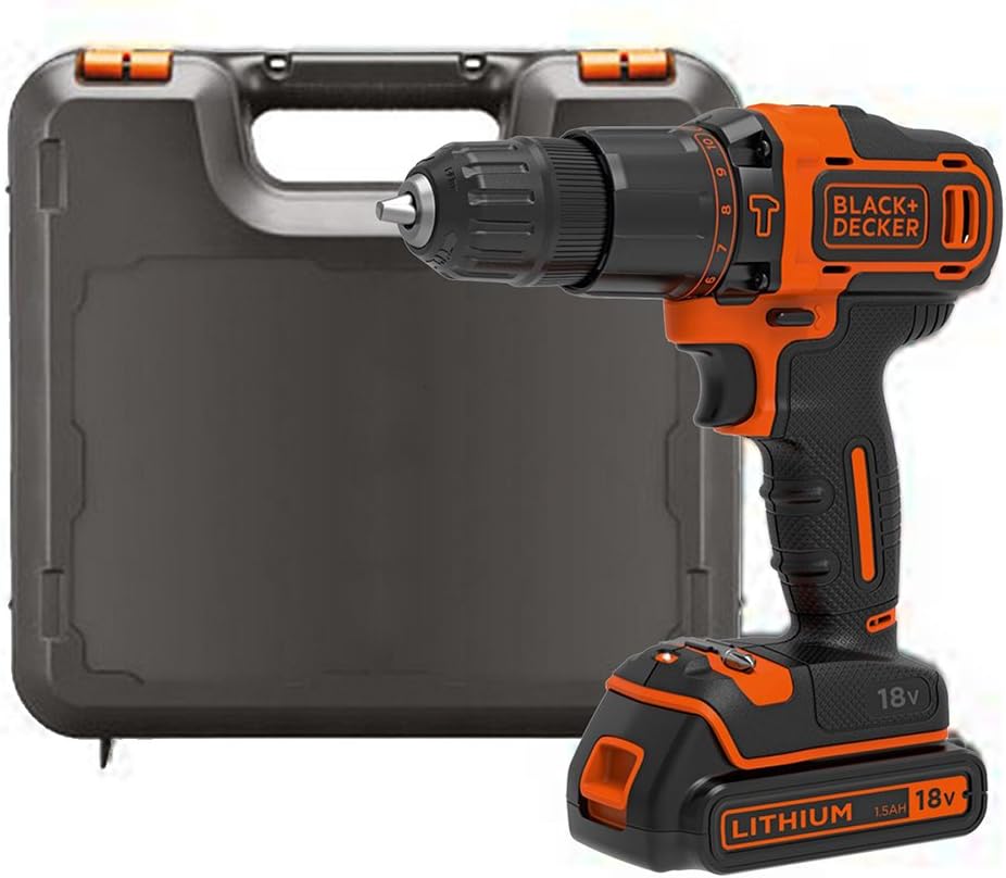 BLACK & DECKER Impact driver-drill - BDCHD18K-QW - 18 V - 1.5 Ah - Li-Ion