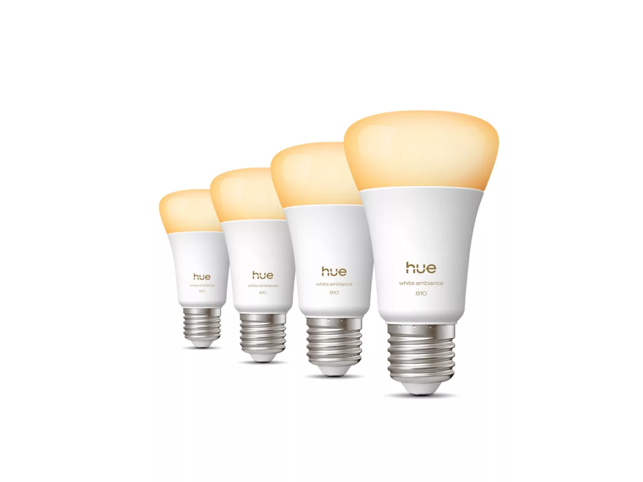 Philips Hue WA 810 A60 4P EU - E27 - 6 W - Warm to cool white light - Bluetooth and Zigbee
