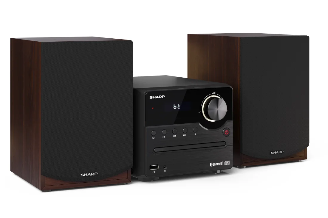 Sharp XL-B512(BR) Hi-Fi Micro System, CD/FM/USB/Bluetooth v5.0, 45W, Brown - Sharp - Hi-Fi Micro System - XL-B512(BR) - Brown - USB port - AUX in - Bluetooth - CD player - FM radio - Wireless connection