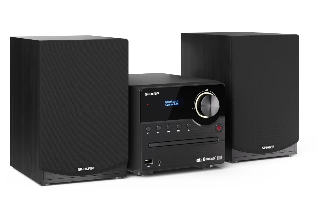 Sharp XL-B517D(BK) Hi-Fi Micro System, CD/FM/USB/Bluetooth v5.0, Aux-in, 45W, Black - Sharp - Hi-Fi Micro System - XL-B517D(BK) - Black - USB port - AUX in - Bluetooth - CD player - FM radio - Wireless connection