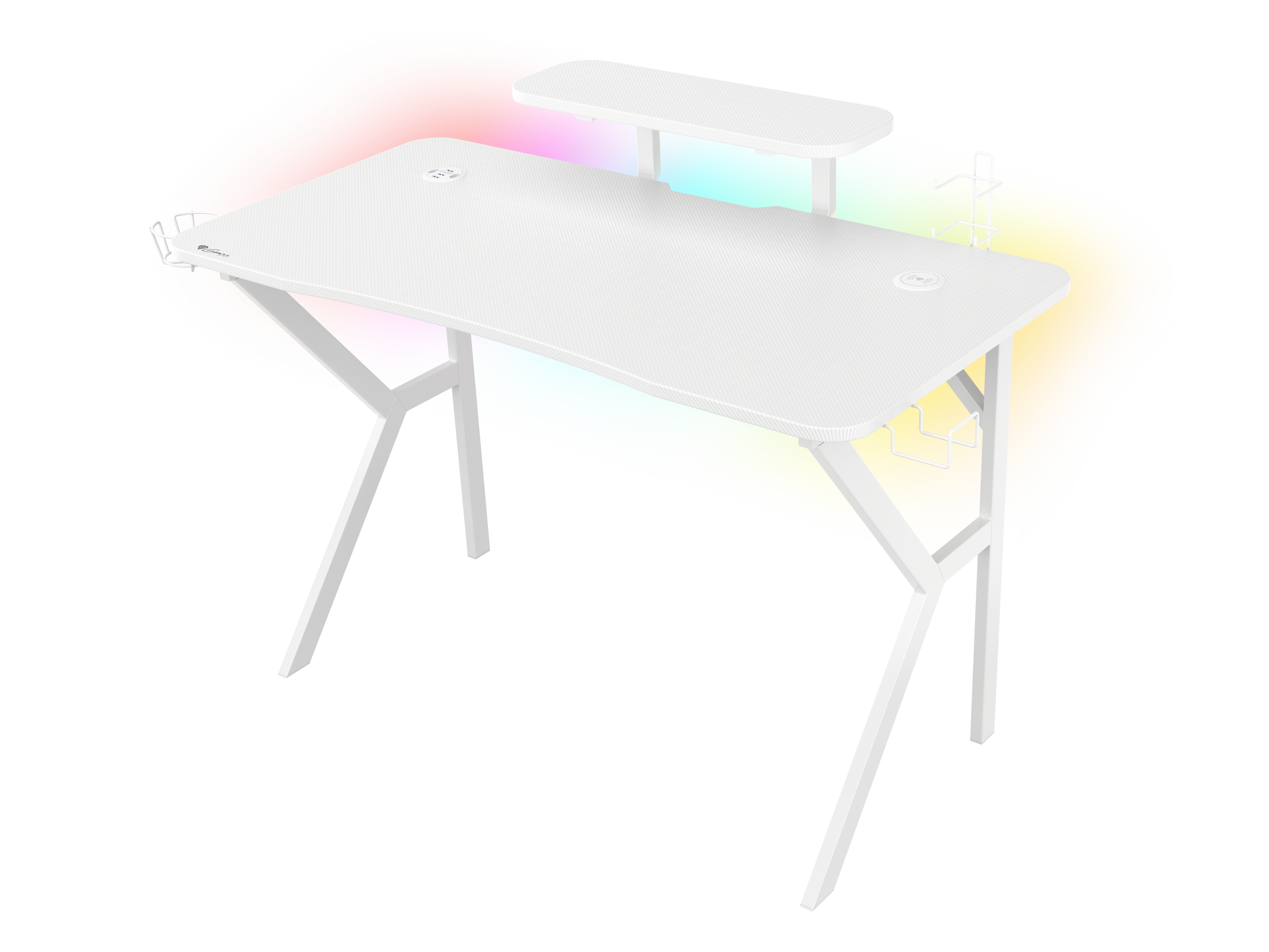 Genesis - Gaming Desk - Holm 320 RGB - White