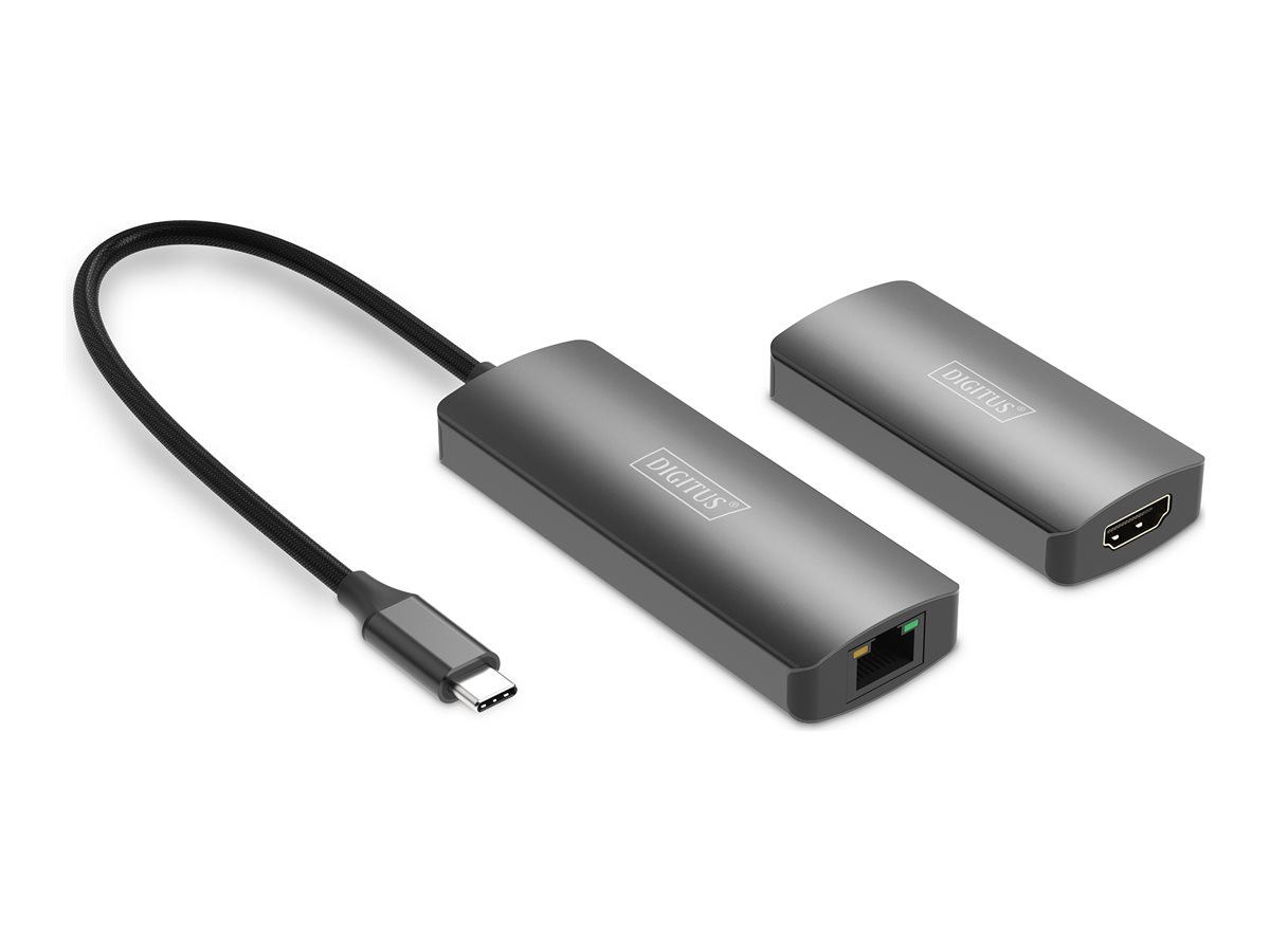 Digitus - 4K Video Extender (USB-C - HDMI), 30 m - DS-55343 - Black