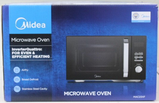 SALE OUT. Midea MAC23XF Microwave oven with Grill, Convection and Airfry, 23 L, Digital control, Black - Midea Microwave Oven - MAC23XF - Free standing - 800 W - Convection - 23 L - Grill - Black - DAMAGED PACKAGING, MISSING INNER PACKAGING, DEMO