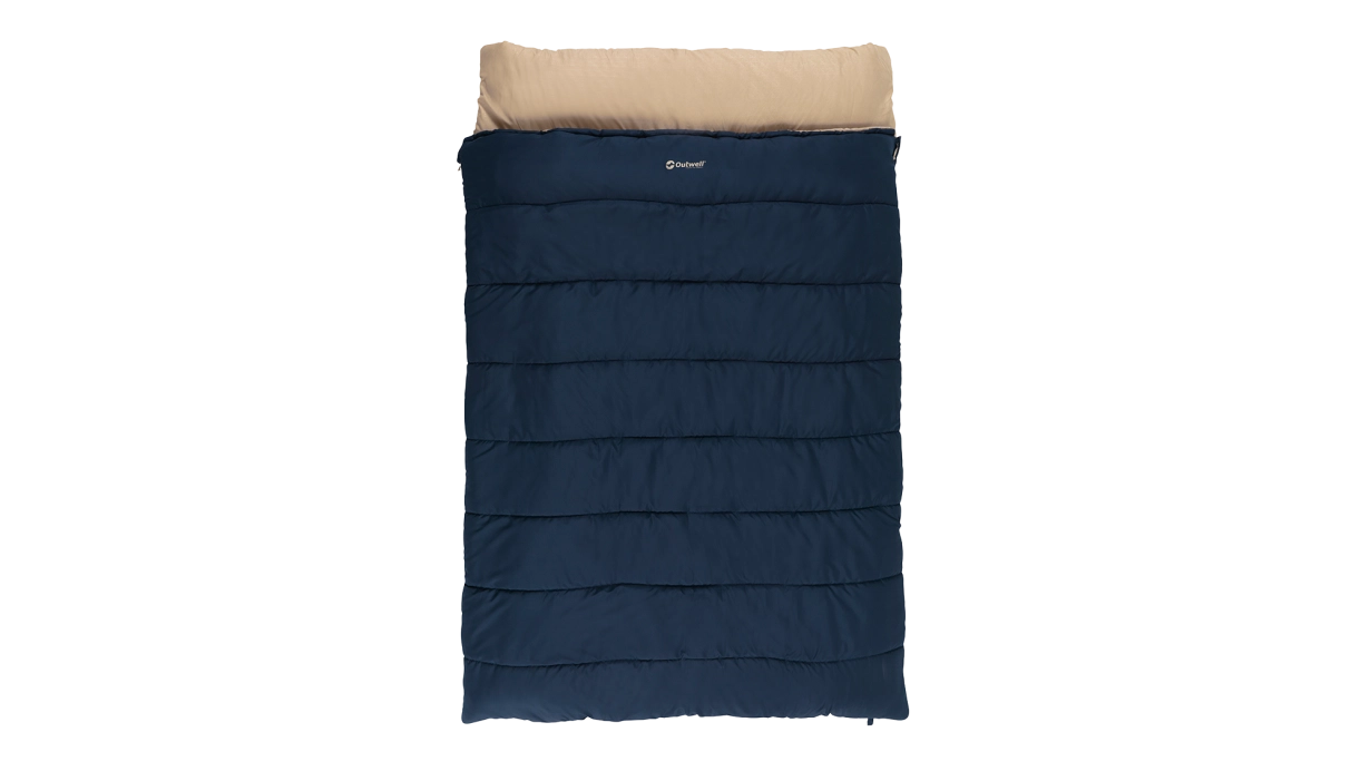 Outwell Contour Lux Deep Blue - Sleeping Bag - 220 x 145 cm - Temperature -22 to 12 °C - Both Side Zipper