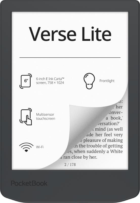 E-Reader|POCKETBOOK|Verse Lite 619 6'|6"|1024x758|1xUSB-C|Wireless LAN|Grey|PB619-T-WW