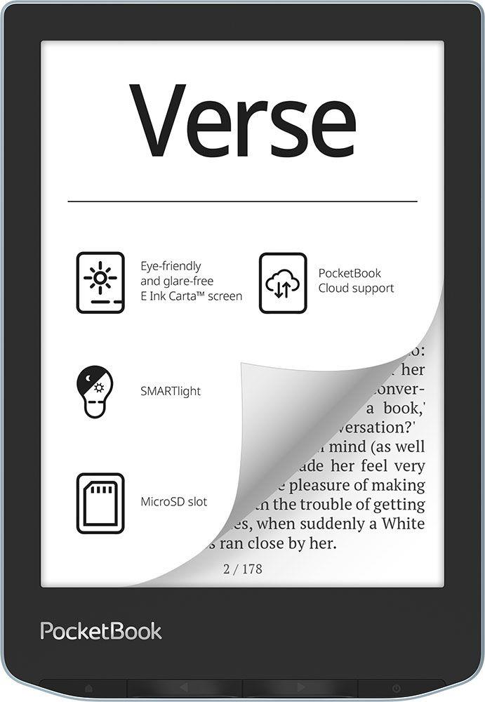 E-Reader|POCKETBOOK|Verse|6"|1024x758|1xUSB-C|Micro SD|Wireless LAN|Blue|PB629-2-WW