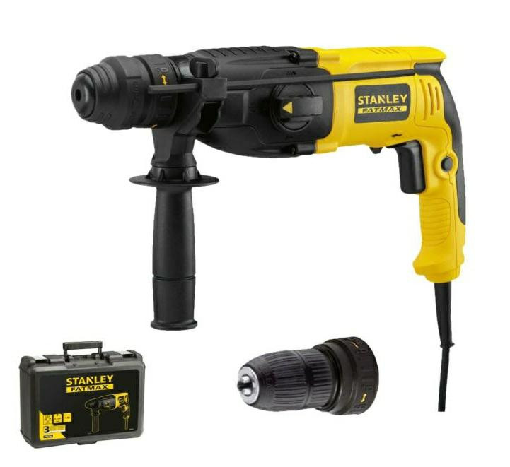 Stanley - 2.4J SDS Plus Hammer Drill With Quick Change Chuck, Kitbox - SFMEH210K-QS - 800 W