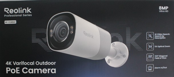 SALE OUT. Reolink PCRPB4K02 Smart 4K 133° View PoE Bullet Camera with 5× Optical Zoom - Reolink Smart 4K 133° View PoE Camera with 5× Optical Zoom - RP-PCB8MZ - 24 month(s) - Bullet - 8 MP - F2.7-13.5mm/F1.6 - IP67 - H.265/H.264 - Micro SD, Max. 512 GB - 