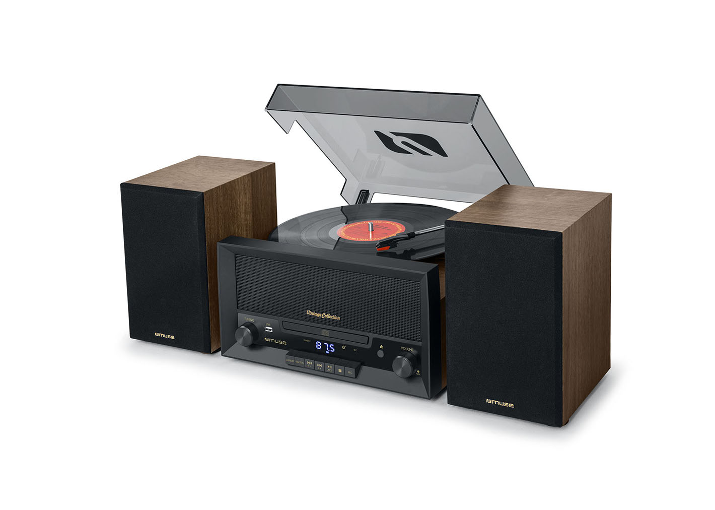 Muse - Turntable Micro System - MT-120MB - Drawer-type CD door - USB port - AUX in