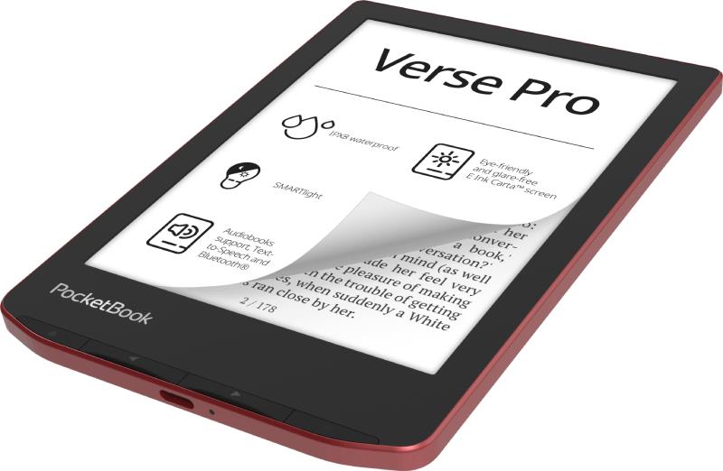 E-Reader|POCKETBOOK|Verse Pro|6"|1072x1448|1xUSB-C|Wireless LAN|Bluetooth|Red|PB634-3-WW