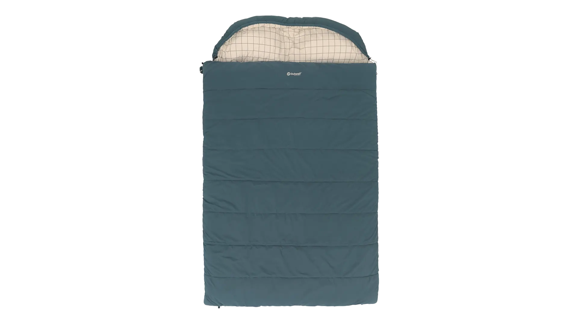 Outwell Camper Lux Double Blue - Sleeping Bag - 235 x 150 cm - Temperature -16 to 5 °C - Both Side Zipper