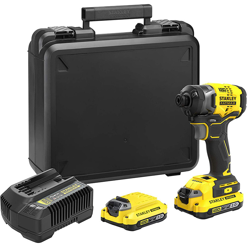 Stanley - 18V V20 Brushless 3-Speed Impact Driver - 2.0Ah Kit - SFMCF820D2K-QW - 18 V - 2.0 Ah - Lithium Ion