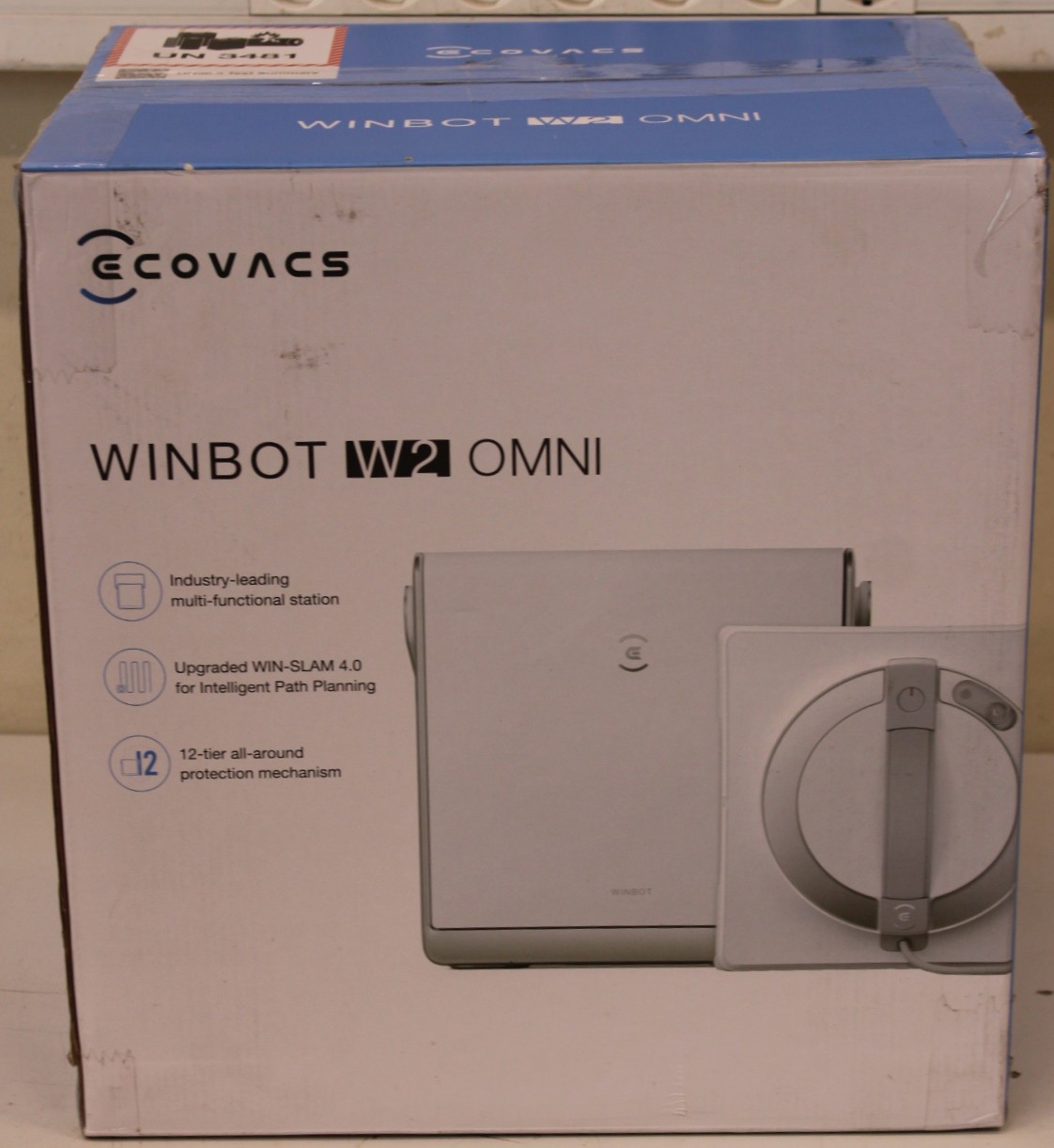 SALE OUT. Ecovacs - Window Cleaning Robot - WINBOT W2 OMNI - Corded - 2800 Pa - White - USED, DIRTY, SCRATCHED, MISSING LIQUID BOTTLE