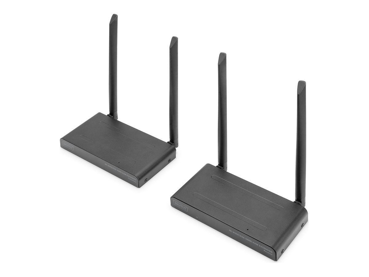 Digitus 4K Wireless HDMI KVM Extender Set, 150 m - DS-55328 - Black