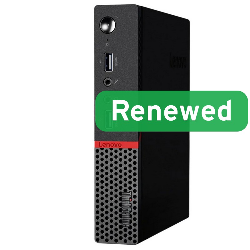 Lenovo Renewed Grade A - ThinkCentre M715q - AMD Ryzen 5 - 2400GE - 8 GB - SSD - 256 GB - AMD Radeon Vega 11 - Windows 11 Pro