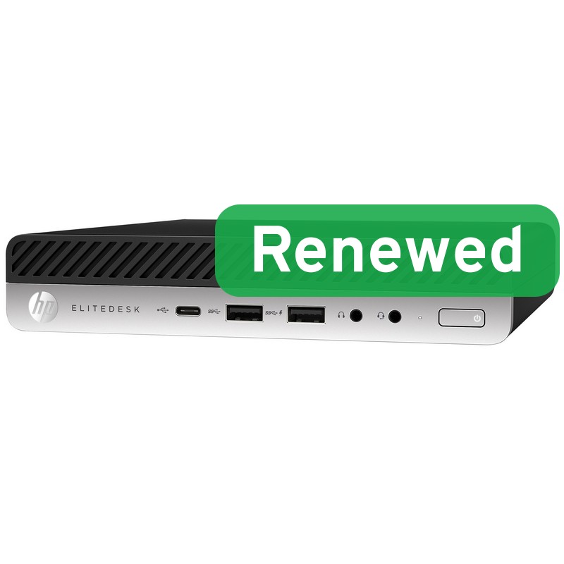 HP Renewed Grade A - EliteDesk 800 G4 - Intel Core i5 - i5-8500T - 8 GB - SSD - 256 GB - Intel UHD Graphics 630 - Windows 11 Pro