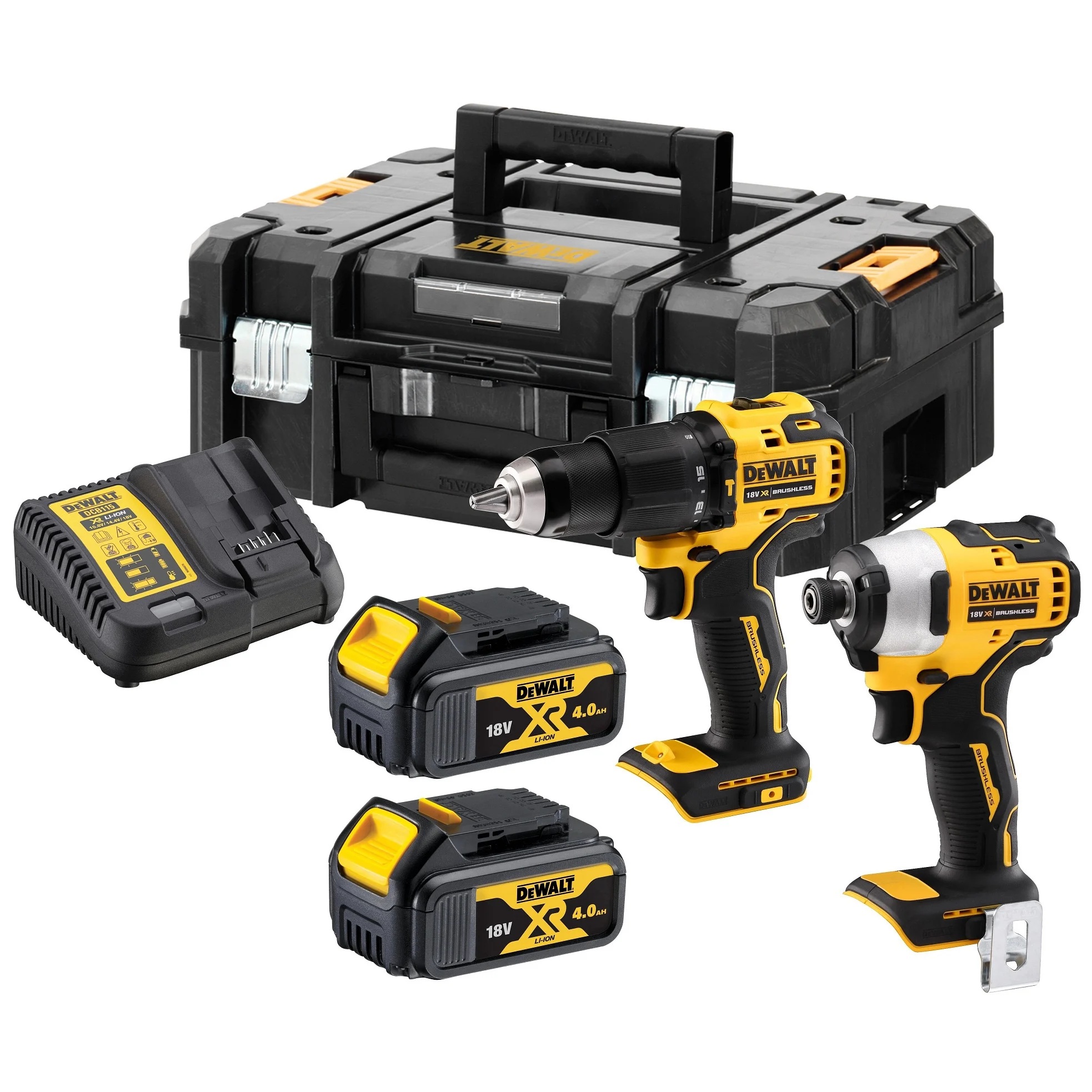 DEWALT - 18V XR Brushless Twin Kit - 2 X 4Ah - DCK2062M2T-QW