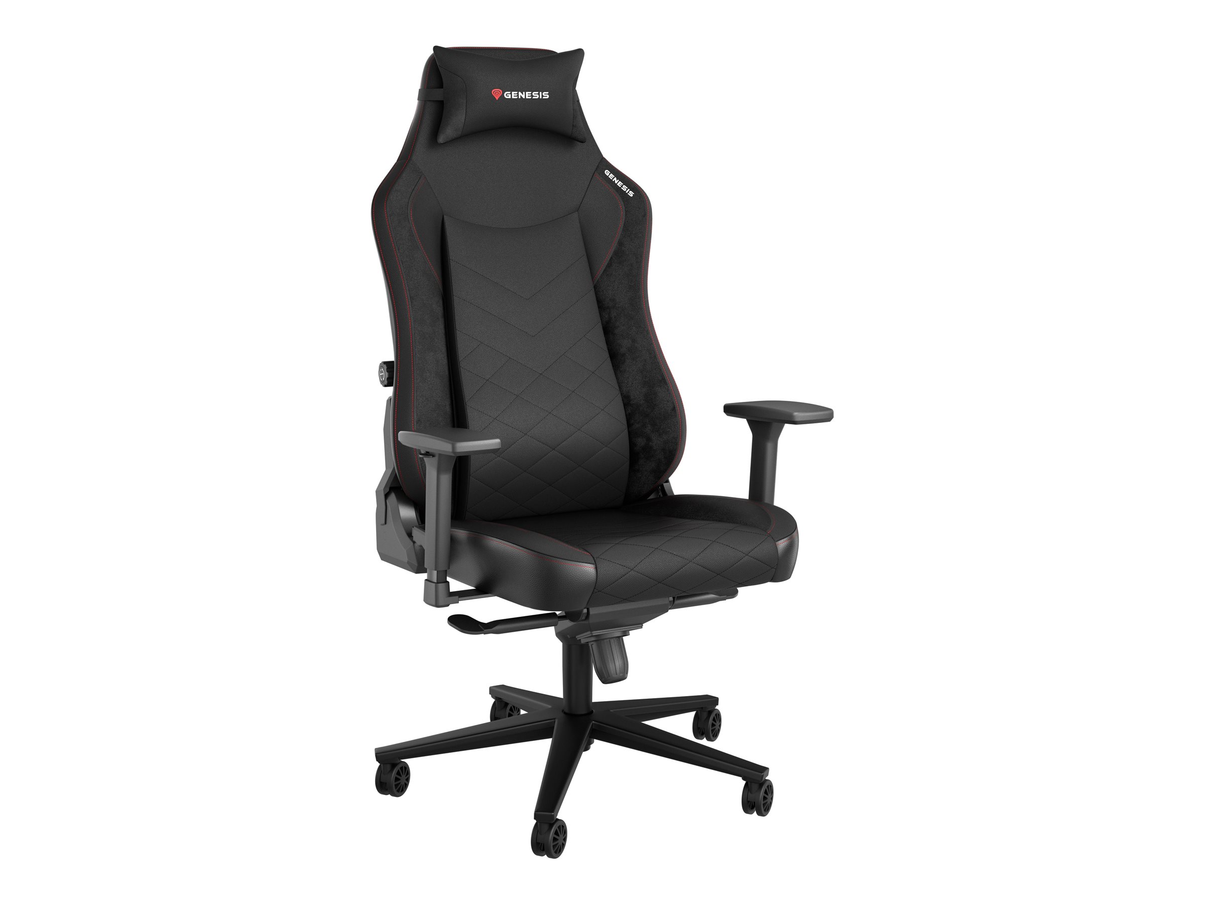 Genesis Gaming Chair Nitro 890 G2 Backrest upholstery material: Eco leather, Seat upholstery material: Eco leather, Base material: Metal, Castors material: Nylon with CareGlide coating - Black/Red