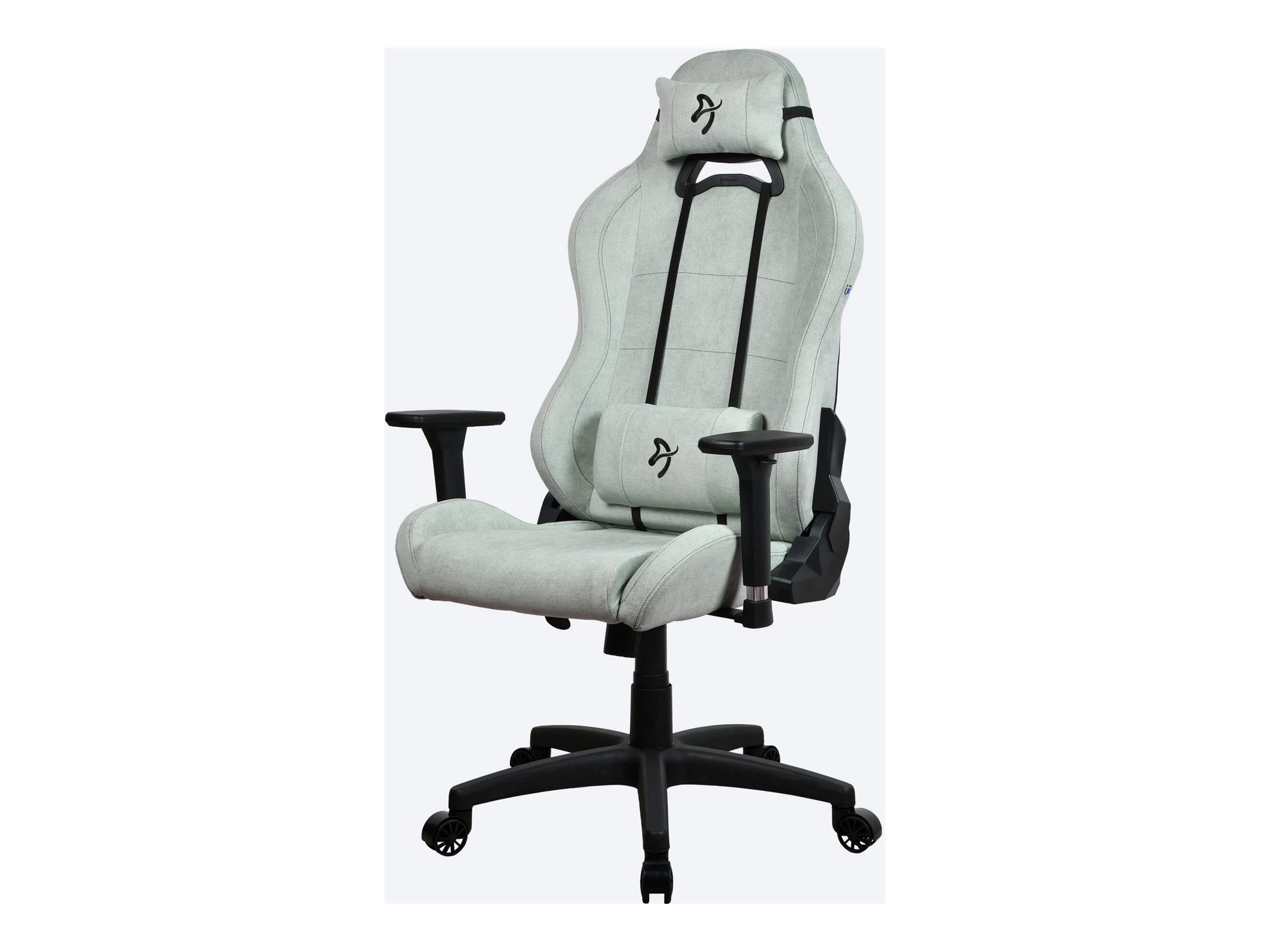 Arozzi Torretta SoftFabric - Gaming Chair - Frame material: Metal; Wheel base: Nylon; Upholstery: Soft Fabric - Pearl Green