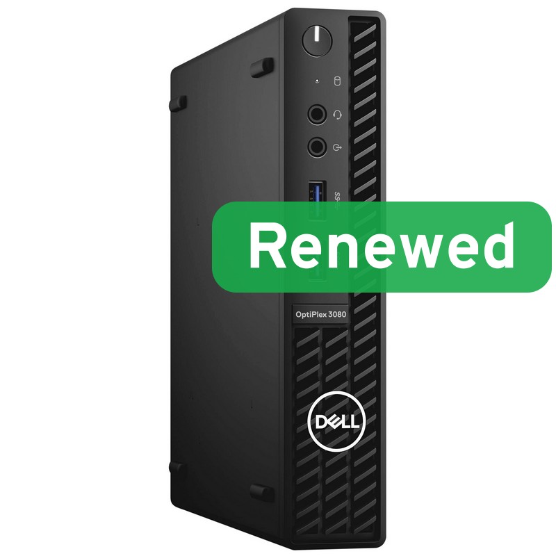DELL Renewed Grade A - OptiPlex 3080 Micro - Intel Core i5 - i5‑10500T - 8 GB - SSD - 256 GB - Intel UHD Graphics 630 - Windows 11 Pro