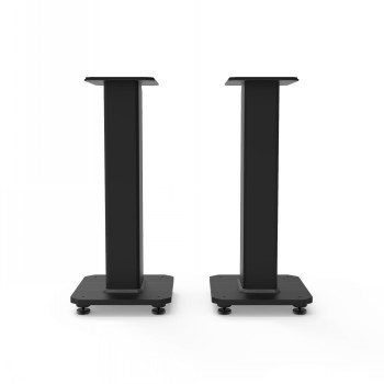 KANTO AUDIO 22" TALL FILLABLE SPEAKER STANDS WITH ISOLATION FEET - BLACK (PAIR)