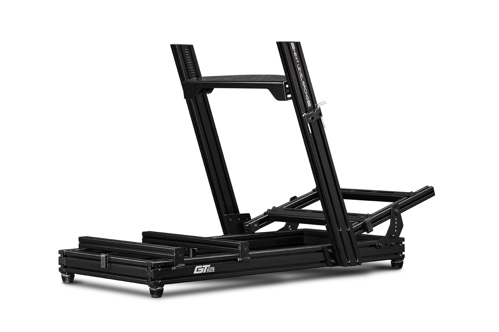 Next Level Racing GTElite Lite - Aluminium Simulator Cockpit, Wheel Plate Edition - Black